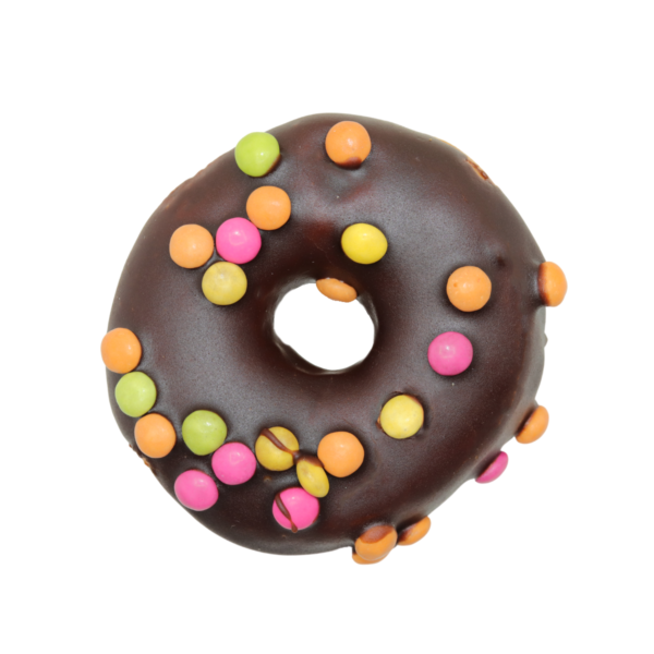 Choc Donut with Smarties